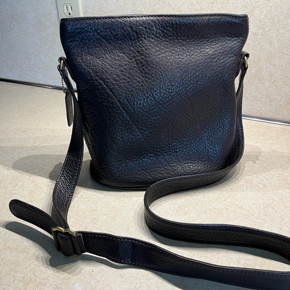 Genuine vintage COACH 4907 brown pebble bucket leather shoulder bag purse - Picture 7 of 7